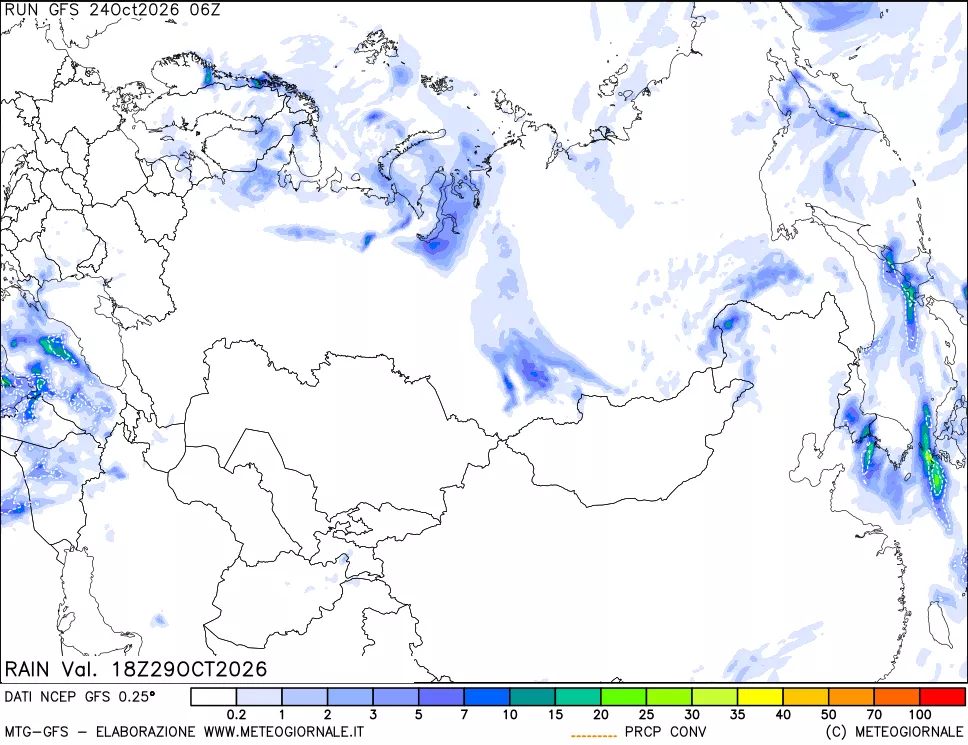 mappa Precipitazioni totali e convettive