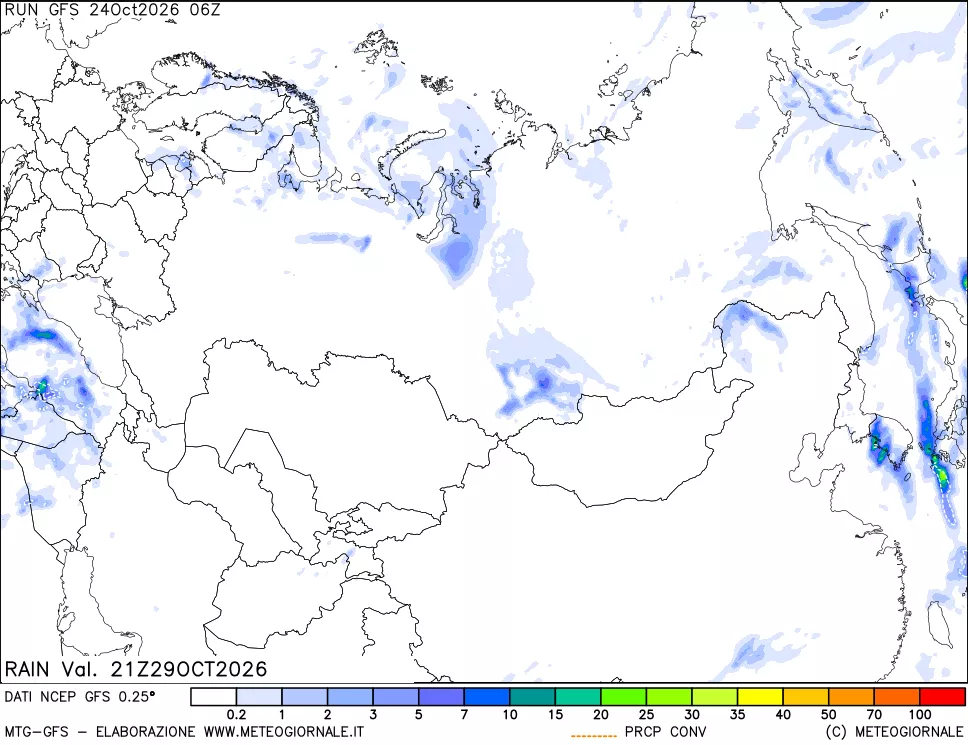 mappa Precipitazioni totali e convettive
