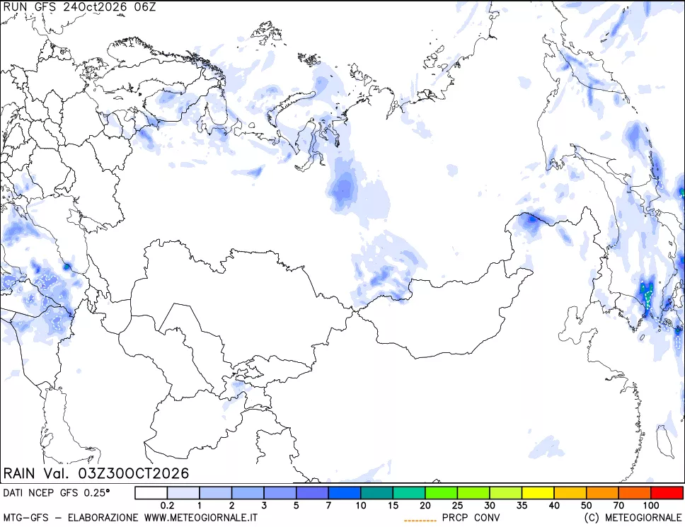 mappa Precipitazioni totali e convettive
