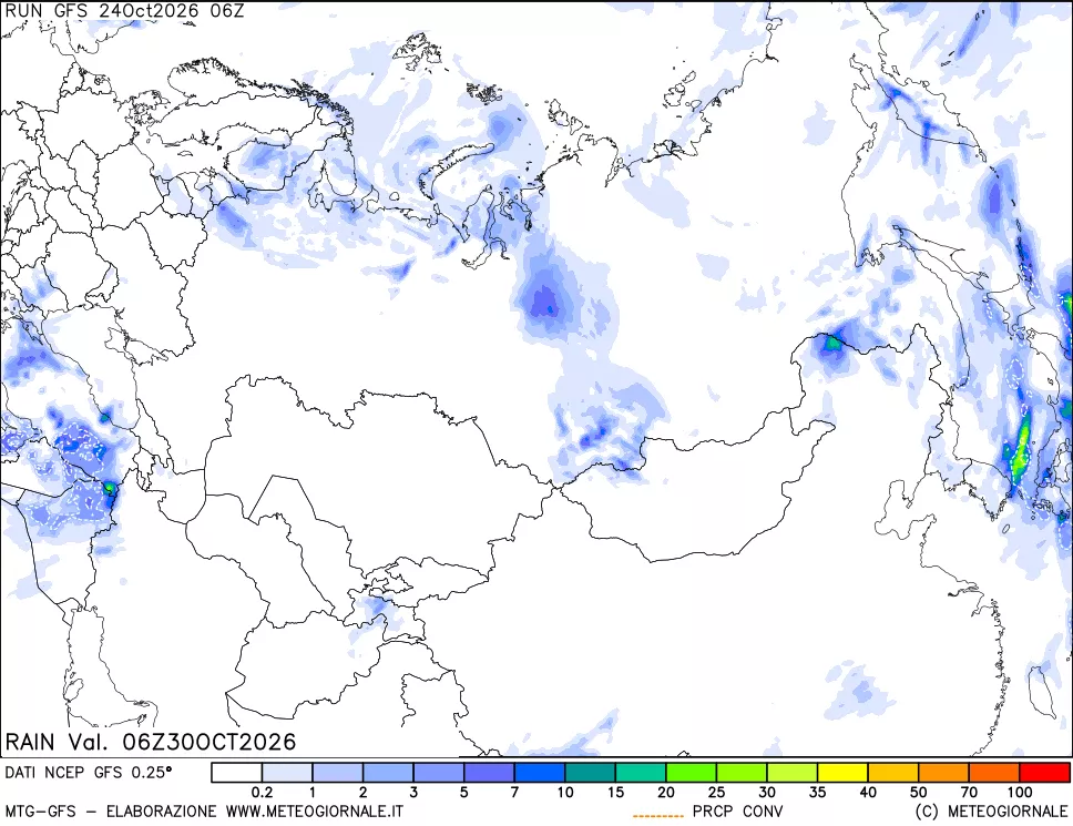 mappa Precipitazioni totali e convettive