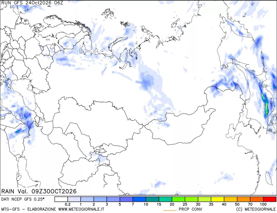 mappa Precipitazioni totali e convettive