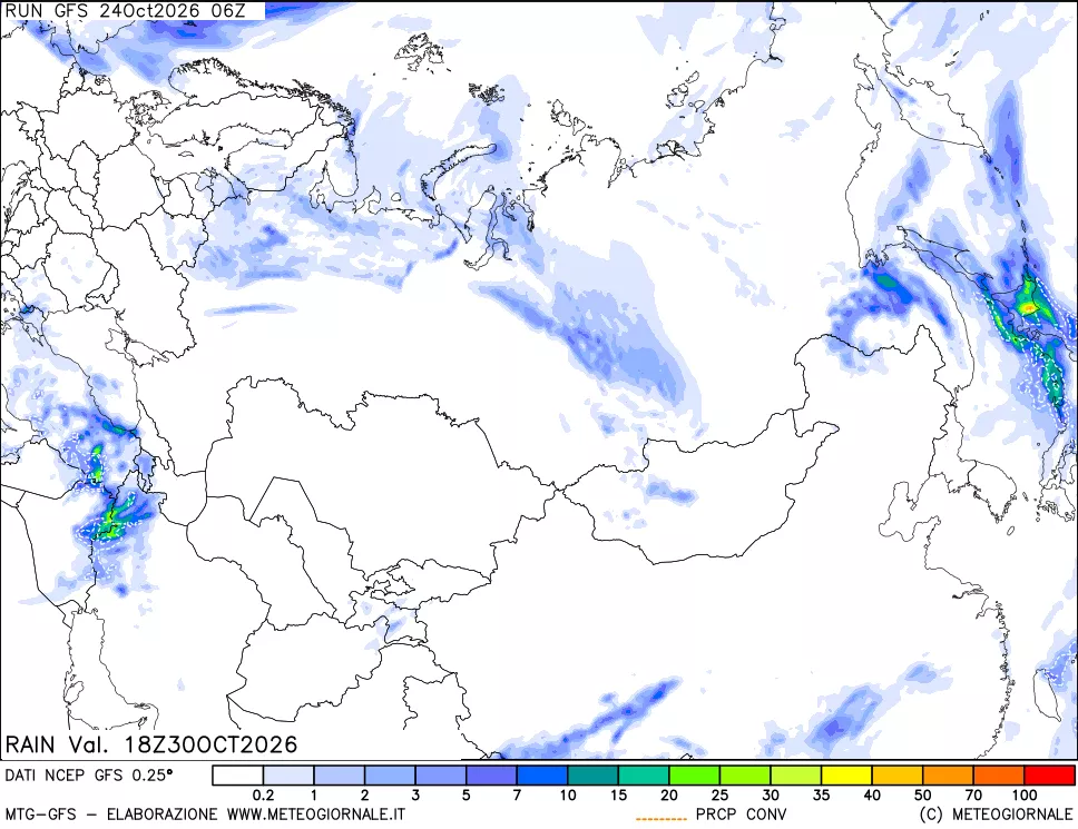mappa Precipitazioni totali e convettive
