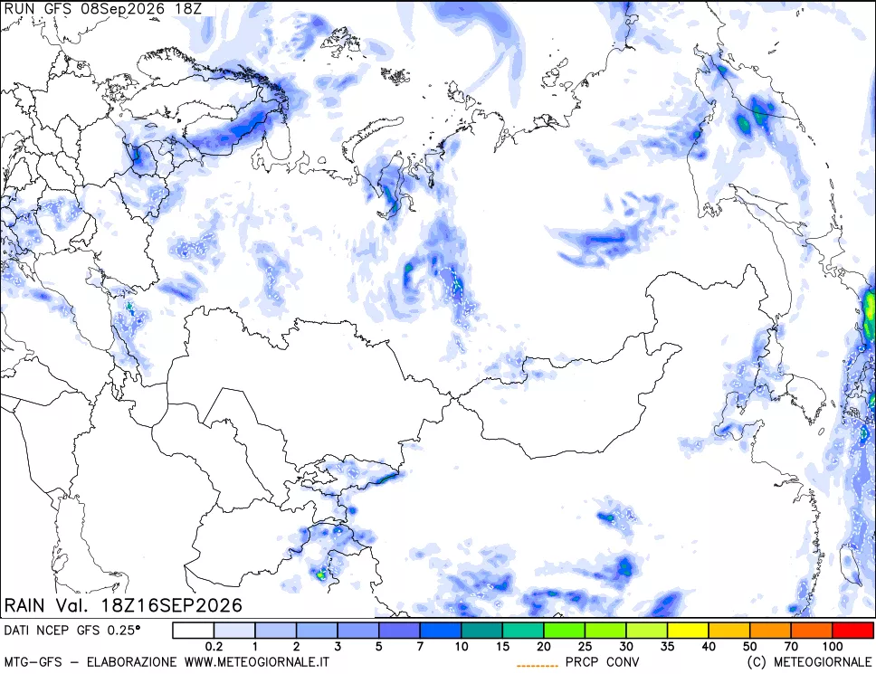 mappa Precipitazioni totali e convettive