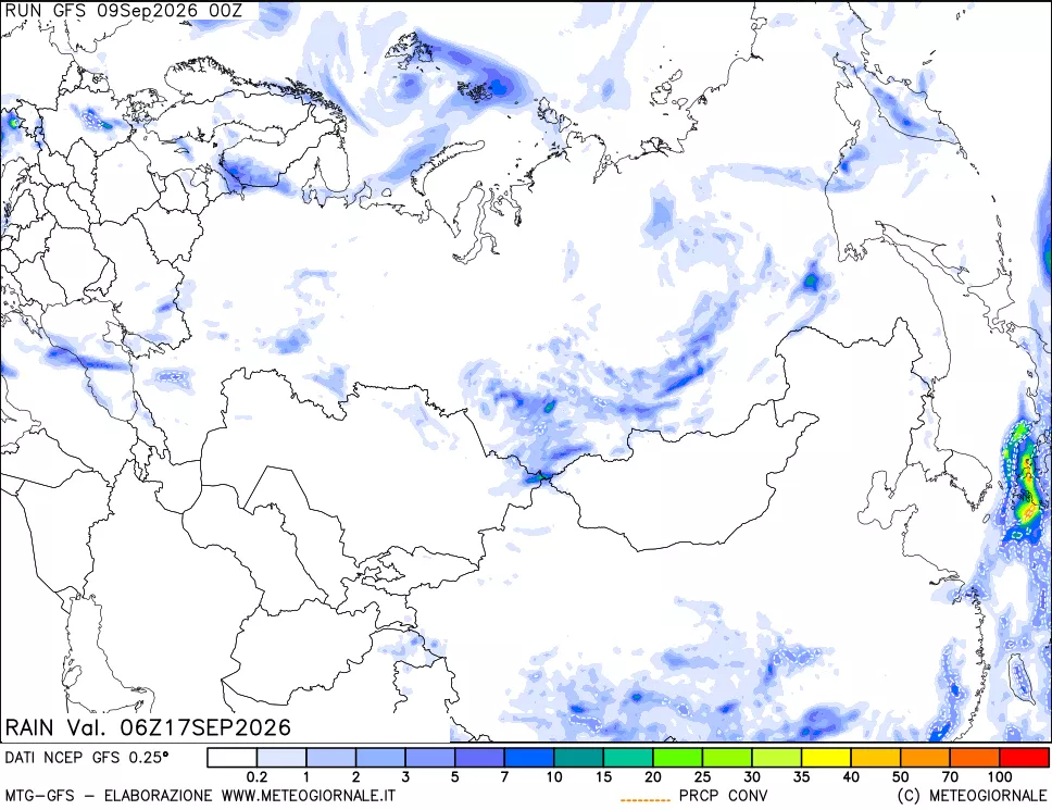 mappa Precipitazioni totali e convettive