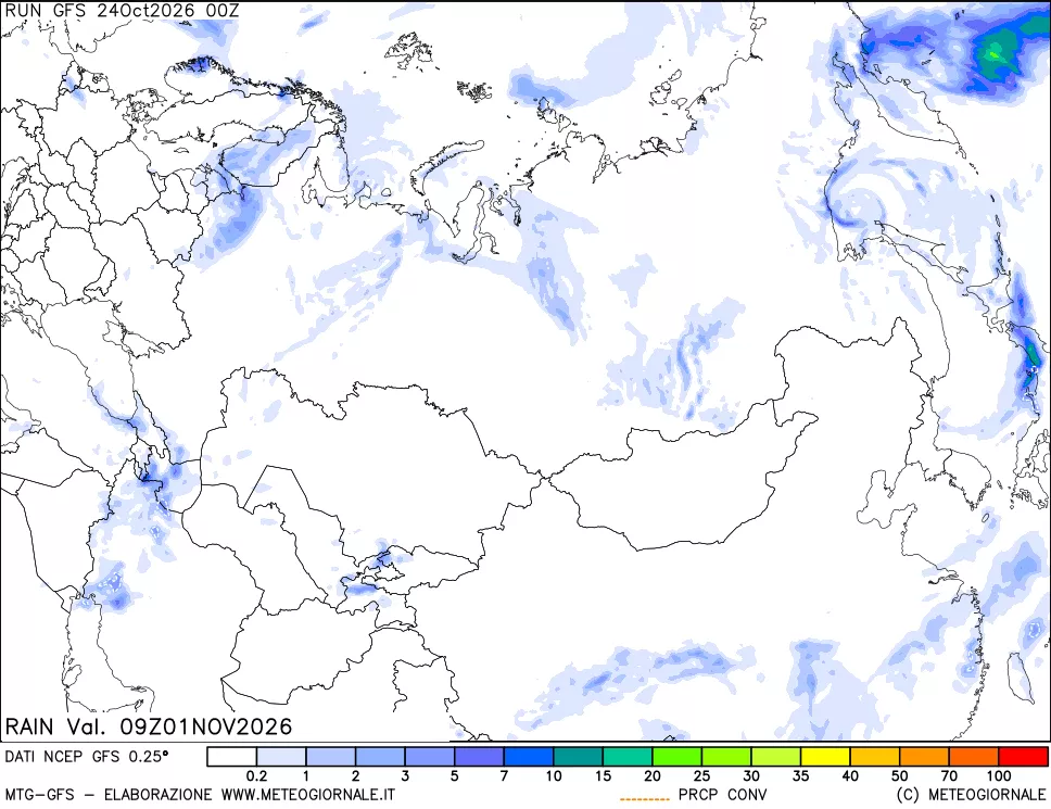 mappa Precipitazioni totali e convettive