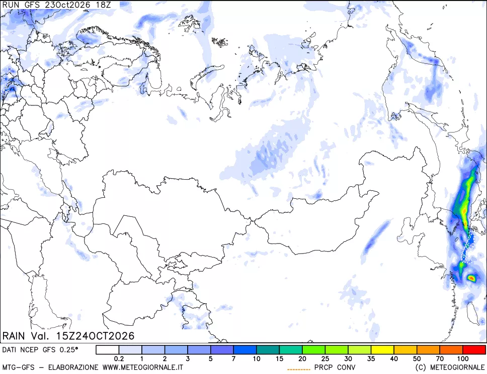 mappa Precipitazioni totali e convettive