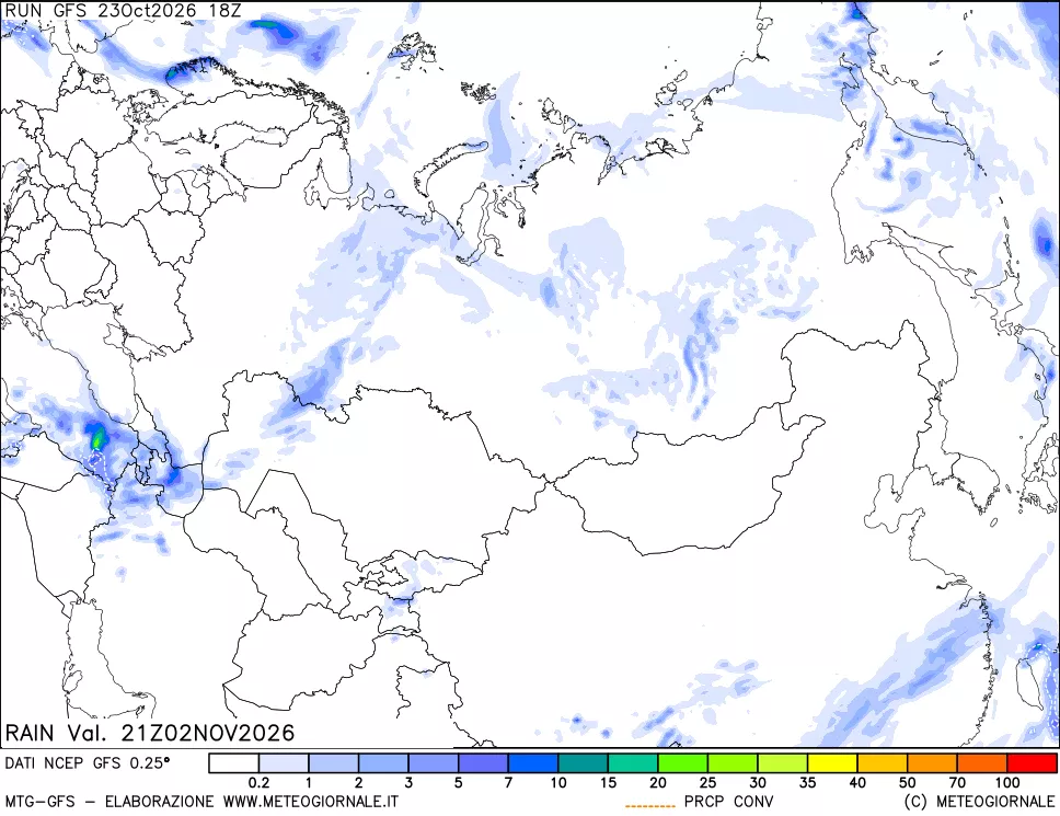 mappa Precipitazioni totali e convettive