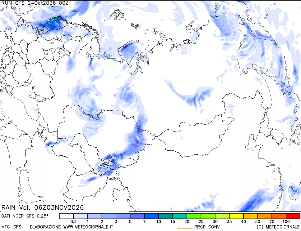mappa Precipitazioni totali e convettive