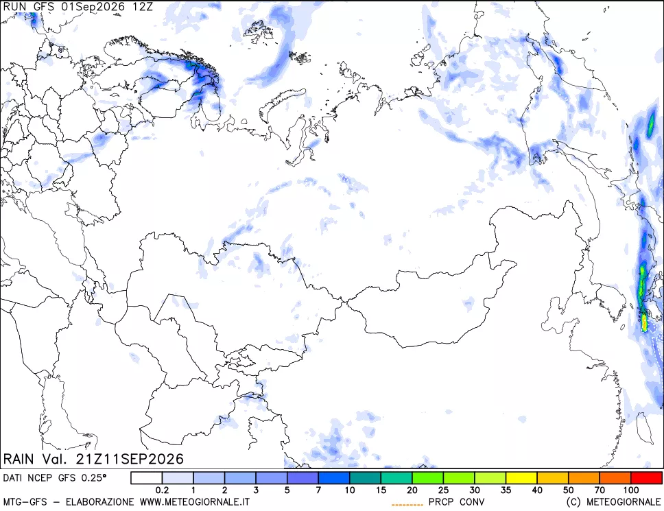 mappa Precipitazioni totali e convettive