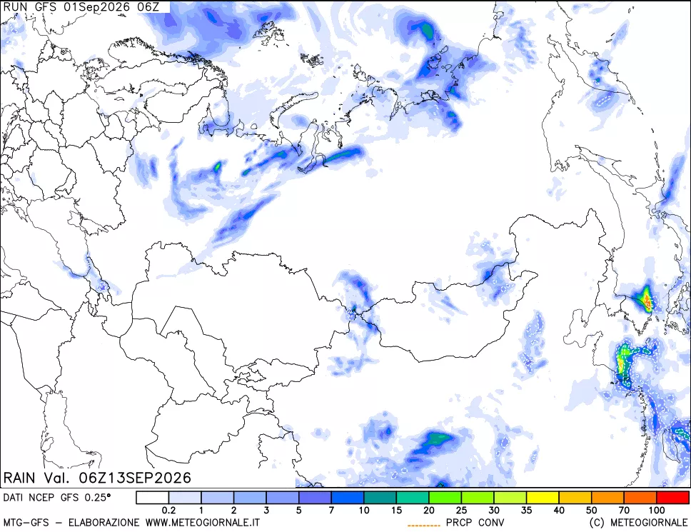 mappa Precipitazioni totali e convettive