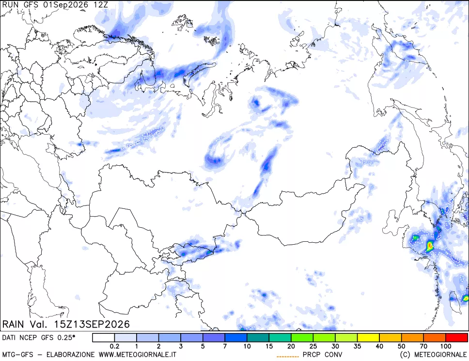 mappa Precipitazioni totali e convettive