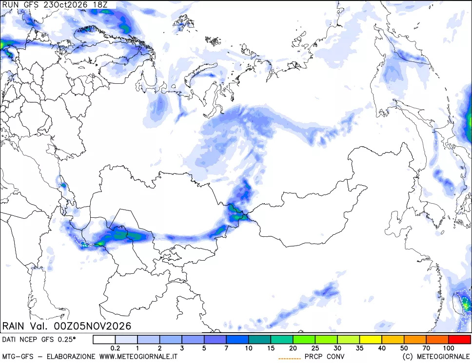 mappa Precipitazioni totali e convettive