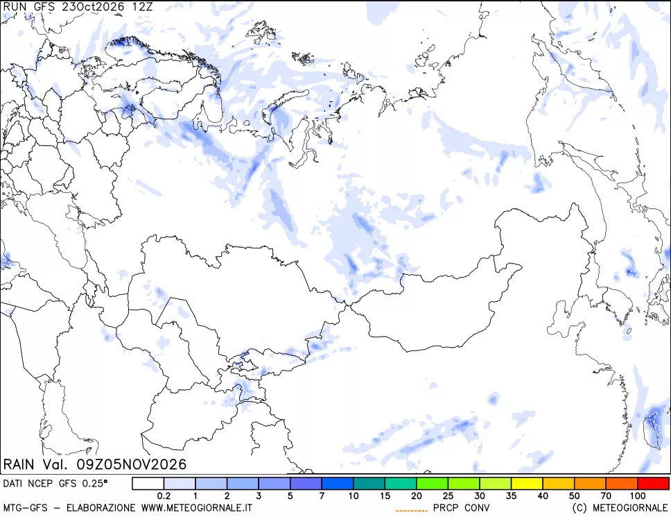 mappa Precipitazioni totali e convettive