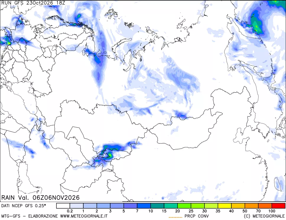 mappa Precipitazioni totali e convettive