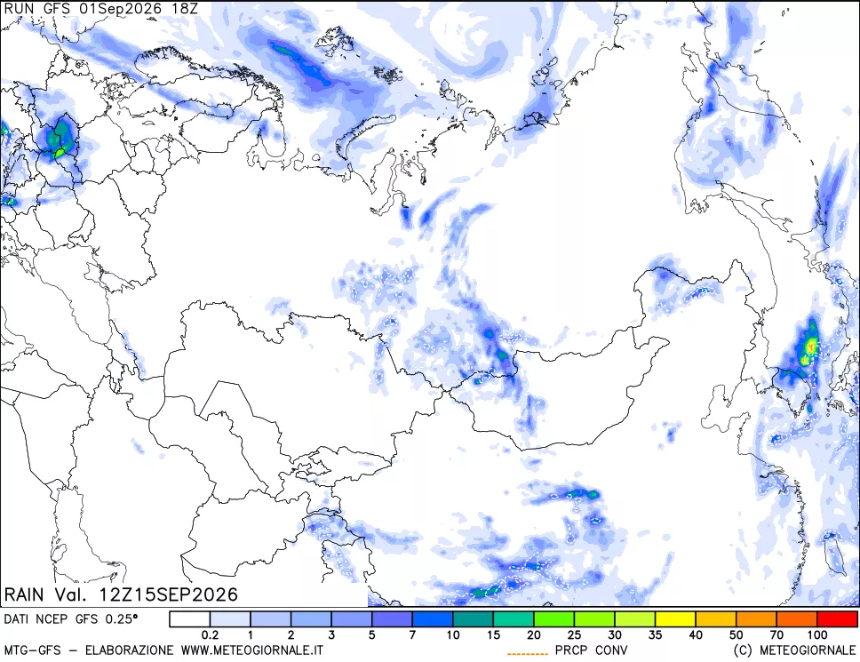 mappa Precipitazioni totali e convettive