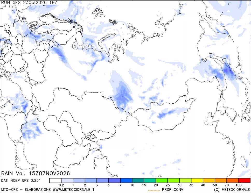 mappa Precipitazioni totali e convettive
