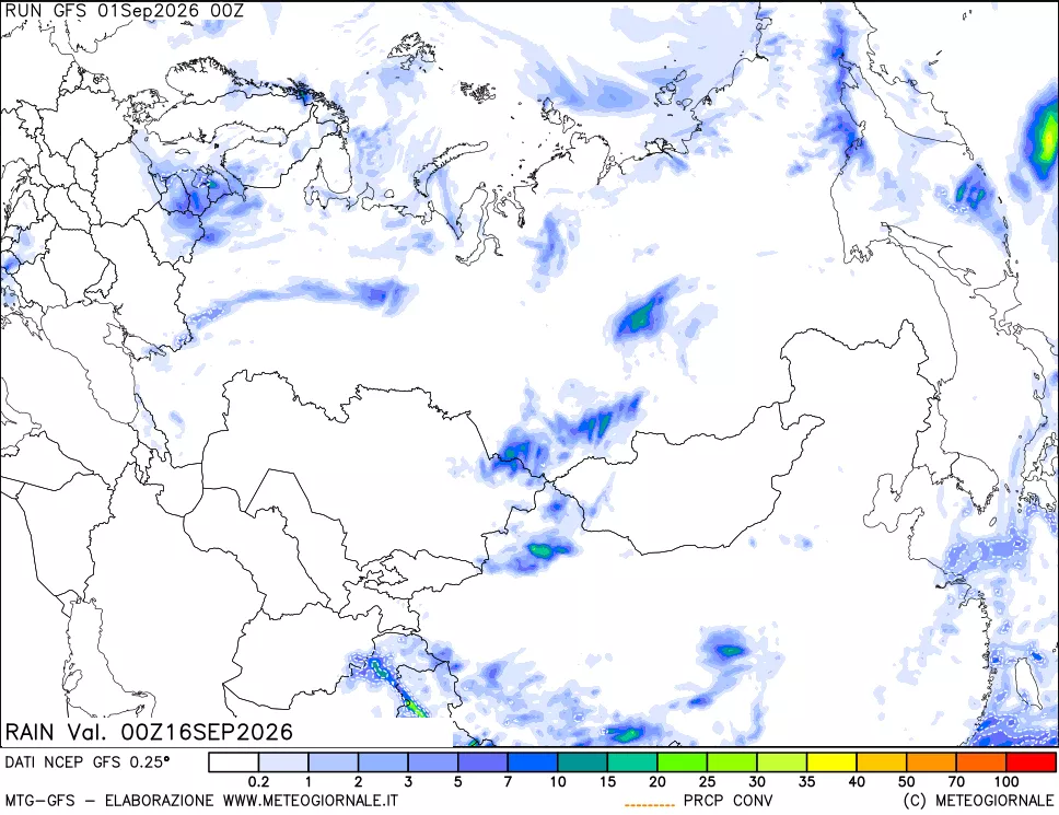 mappa Precipitazioni totali e convettive