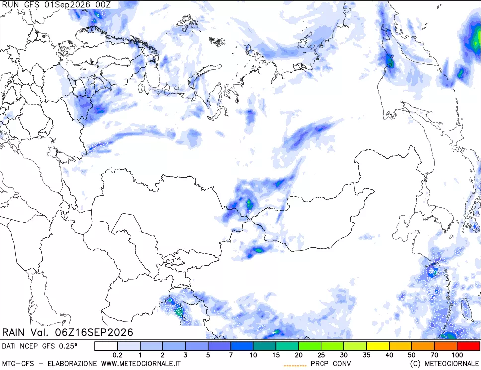 mappa Precipitazioni totali e convettive