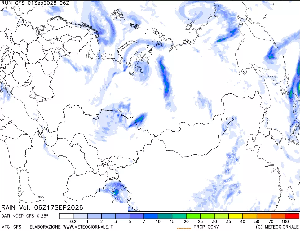 mappa Precipitazioni totali e convettive