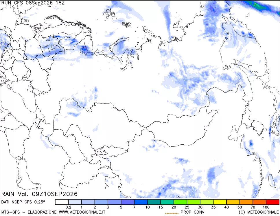 mappa Precipitazioni totali e convettive
