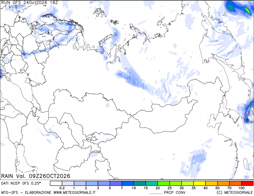 mappa Precipitazioni totali e convettive