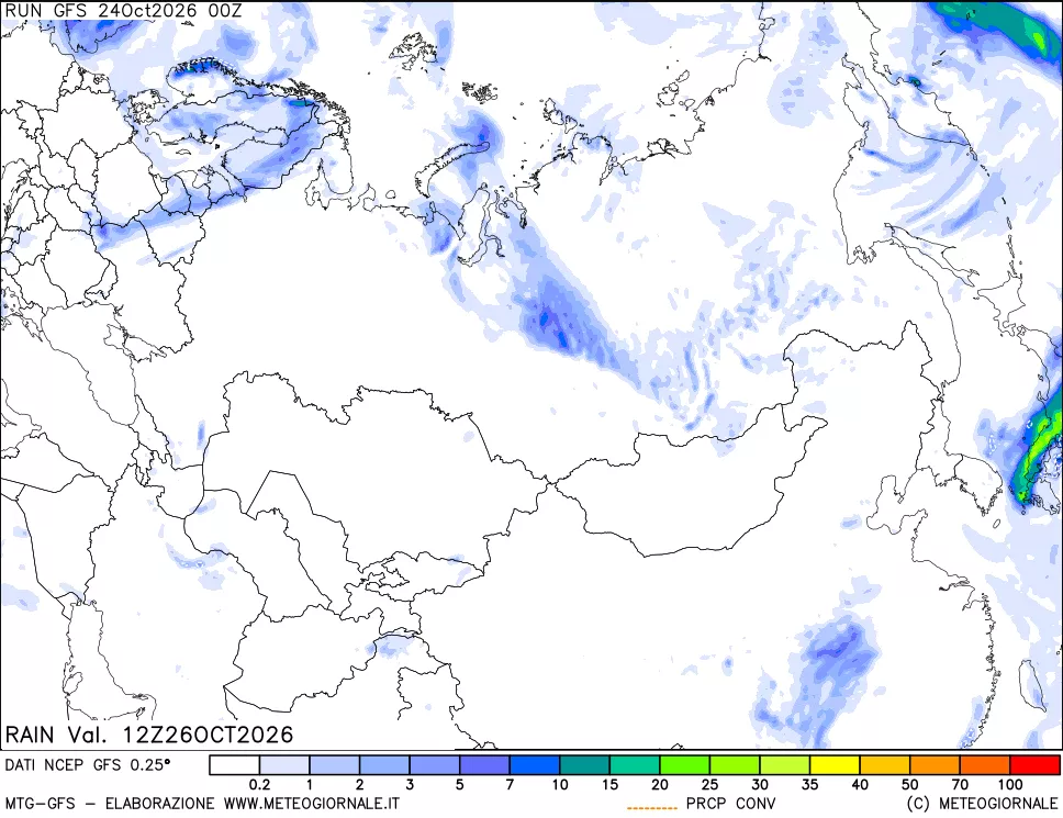 mappa Precipitazioni totali e convettive