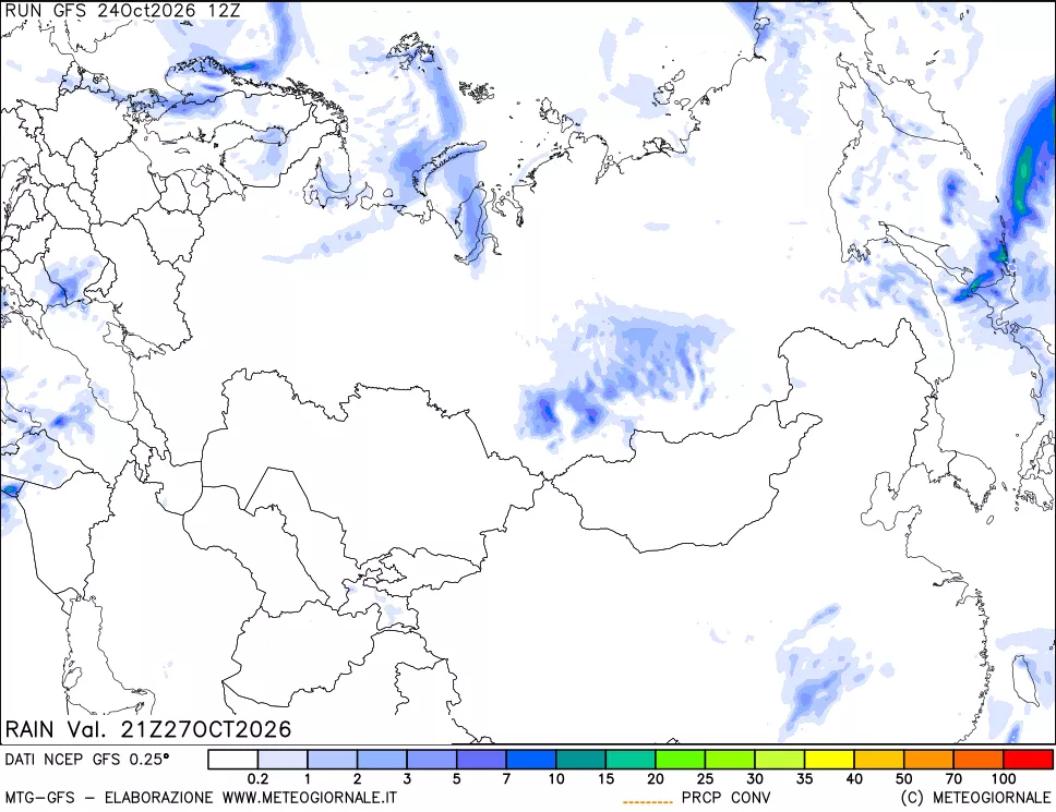 mappa Precipitazioni totali e convettive