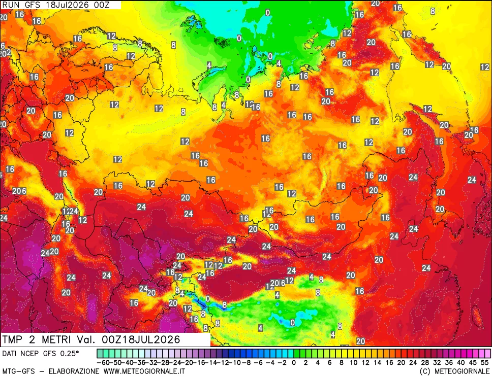 mappa Temp 2 metri
