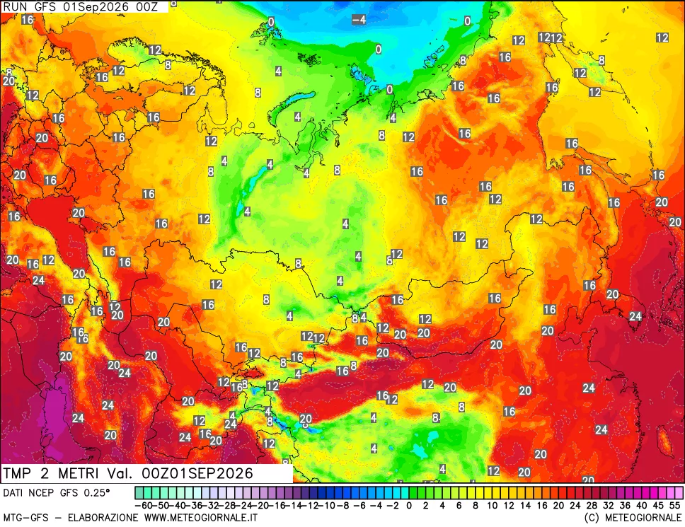 mappa Temp 2 metri
