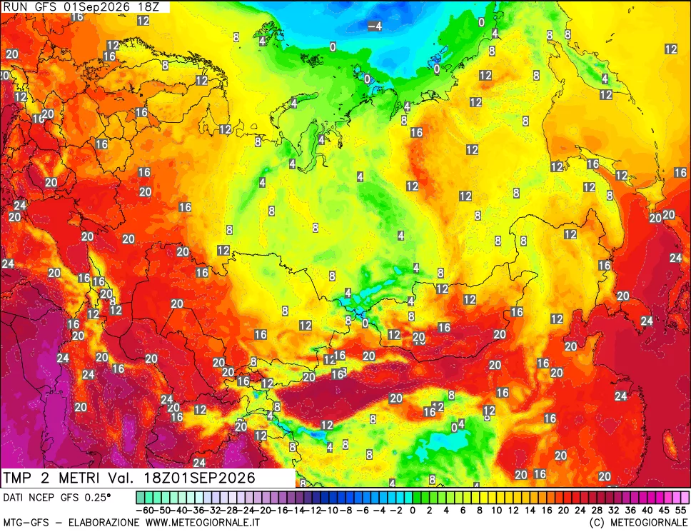 mappa Temp 2 metri