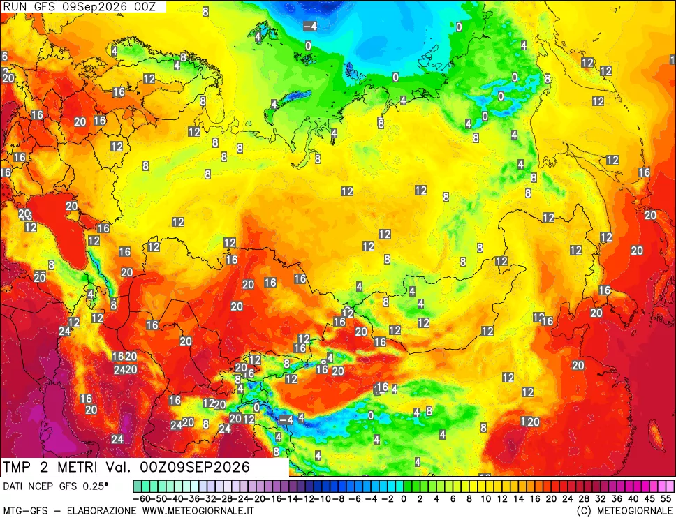 mappa Temp 2 metri