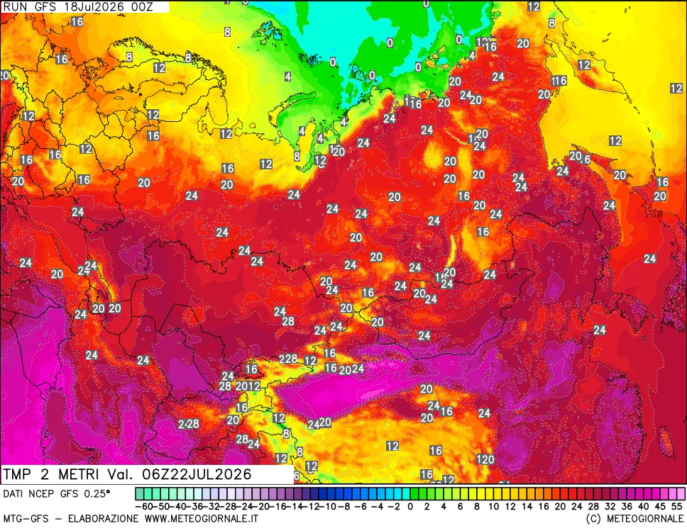 mappa Temp 2 metri