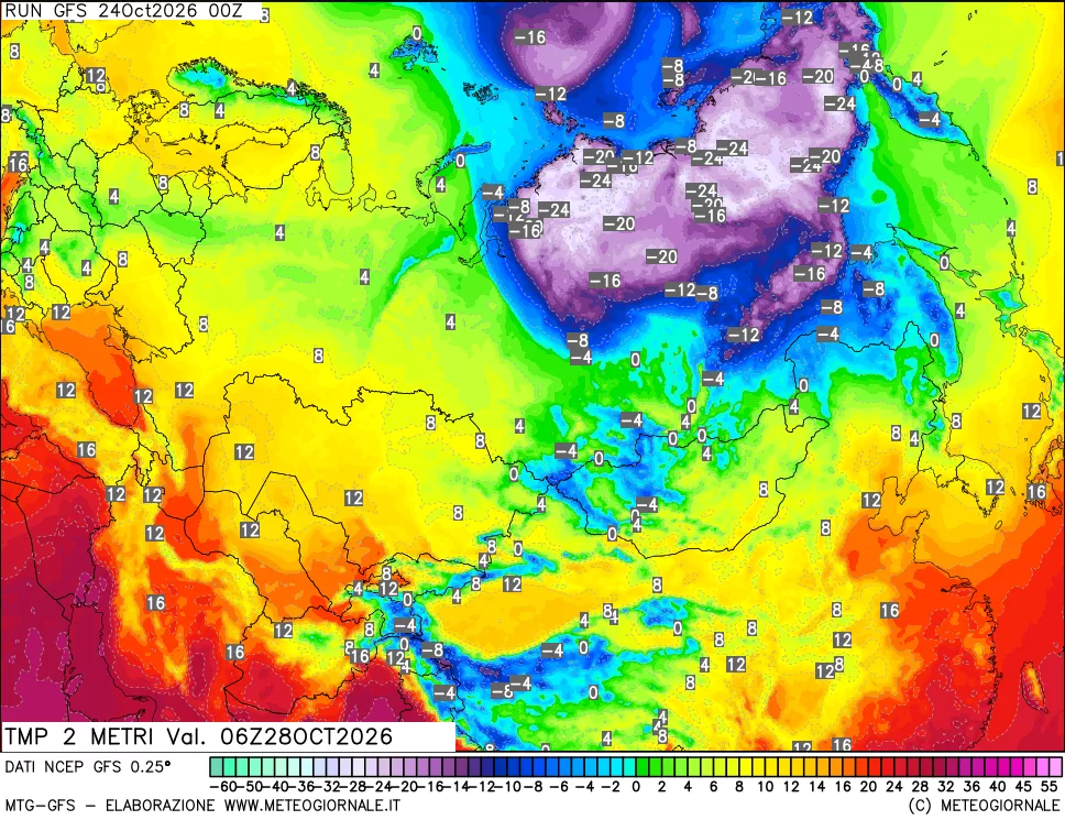 mappa Temp 2 metri