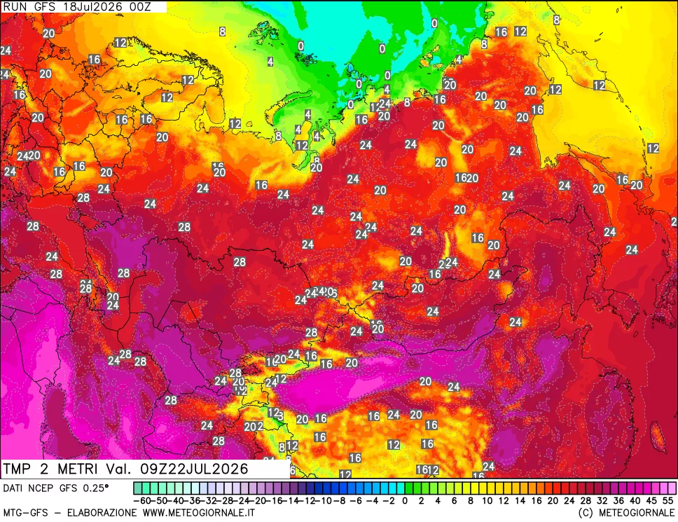 mappa Temp 2 metri