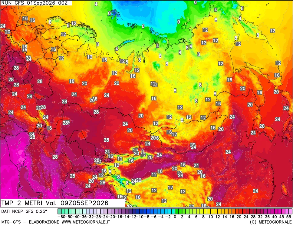 mappa Temp 2 metri