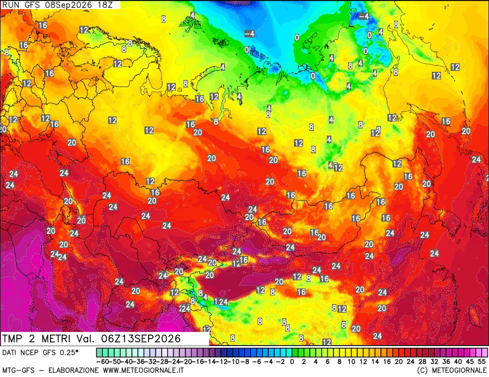mappa Temp 2 metri
