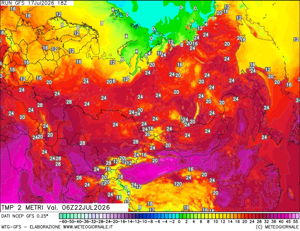 mappa Temp 2 metri