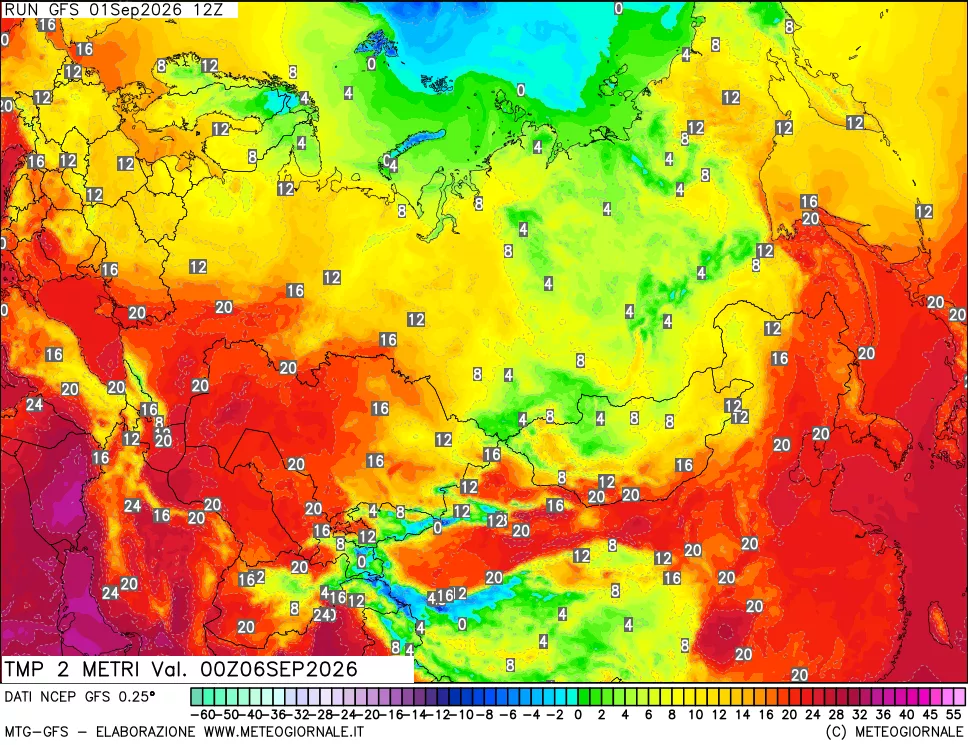 mappa Temp 2 metri