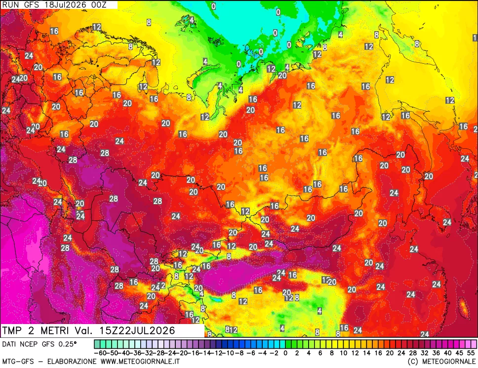 mappa Temp 2 metri
