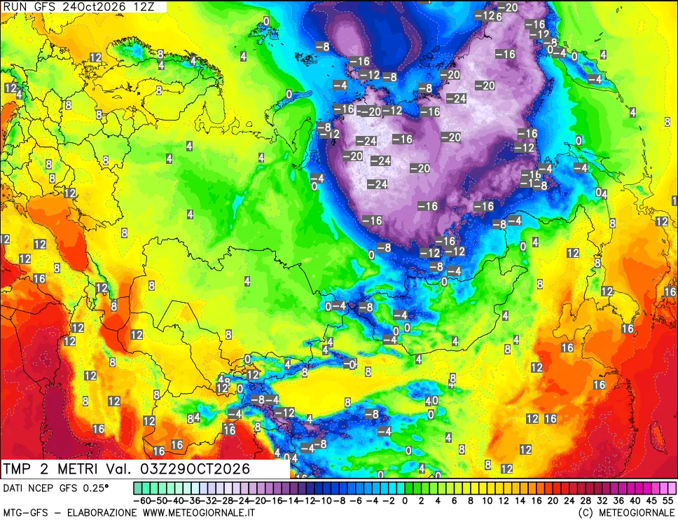 mappa Temp 2 metri