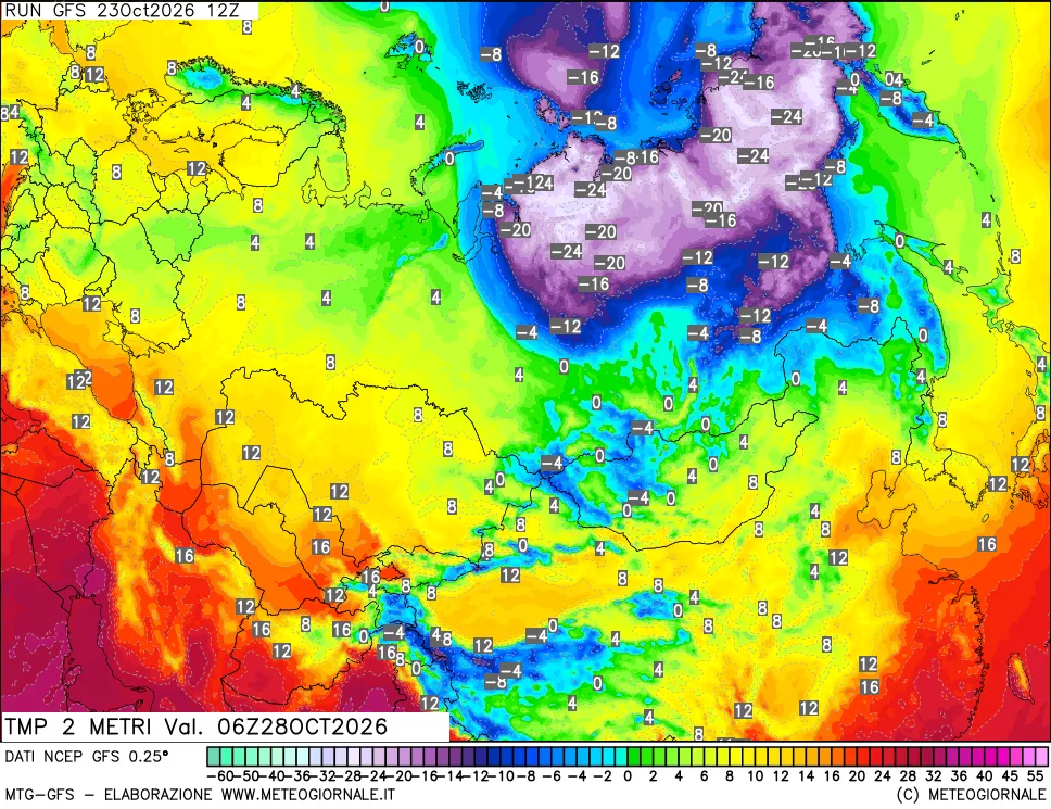 mappa Temp 2 metri