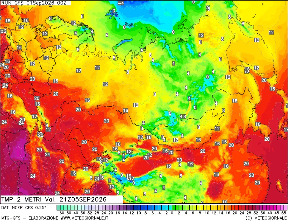 mappa Temp 2 metri