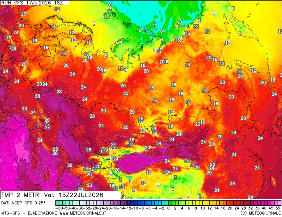mappa Temp 2 metri