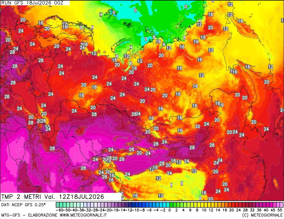mappa Temp 2 metri