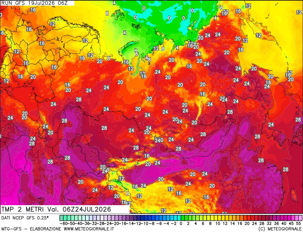 mappa Temp 2 metri