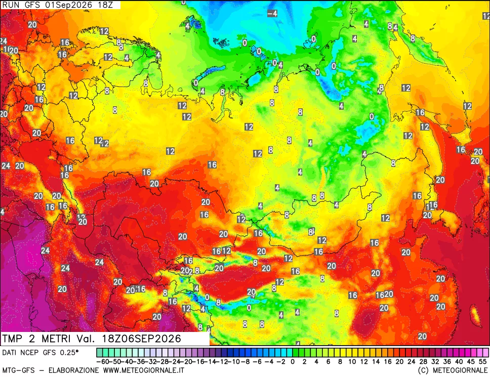 mappa Temp 2 metri