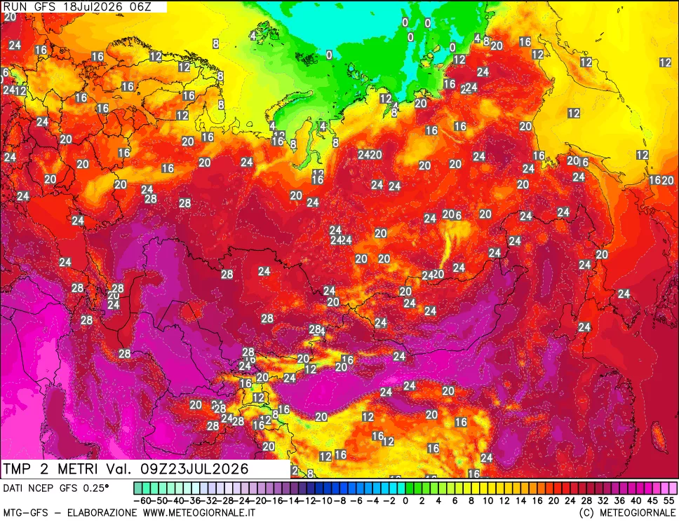 mappa Temp 2 metri
