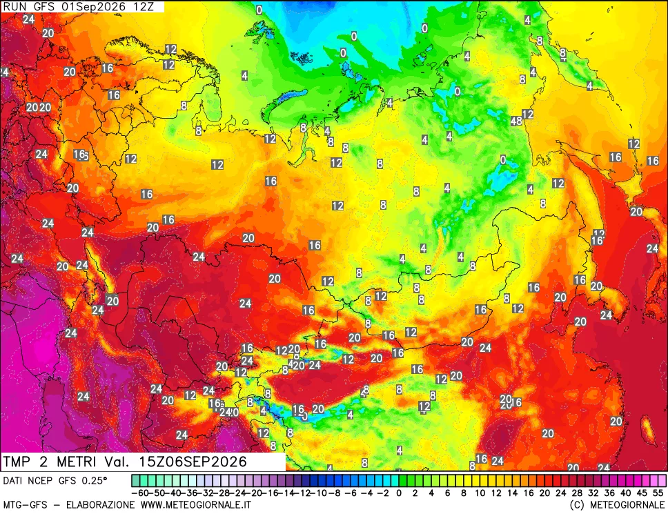 mappa Temp 2 metri