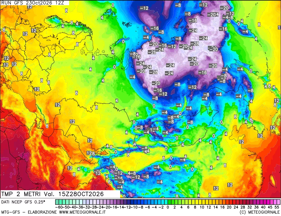 mappa Temp 2 metri