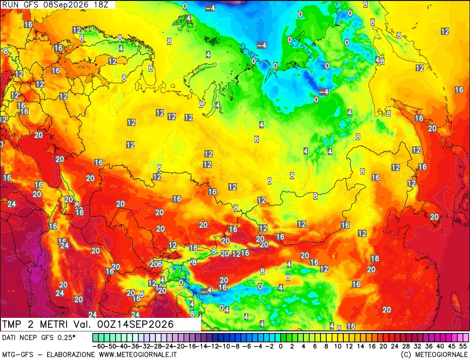 mappa Temp 2 metri